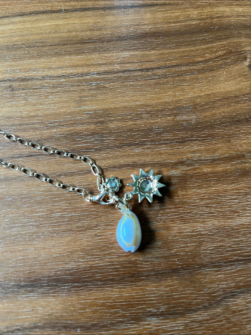 Gold Sun and Shell Necklace - Picture 4 of 4